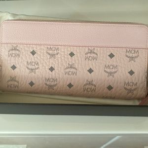 MCM pink wallet